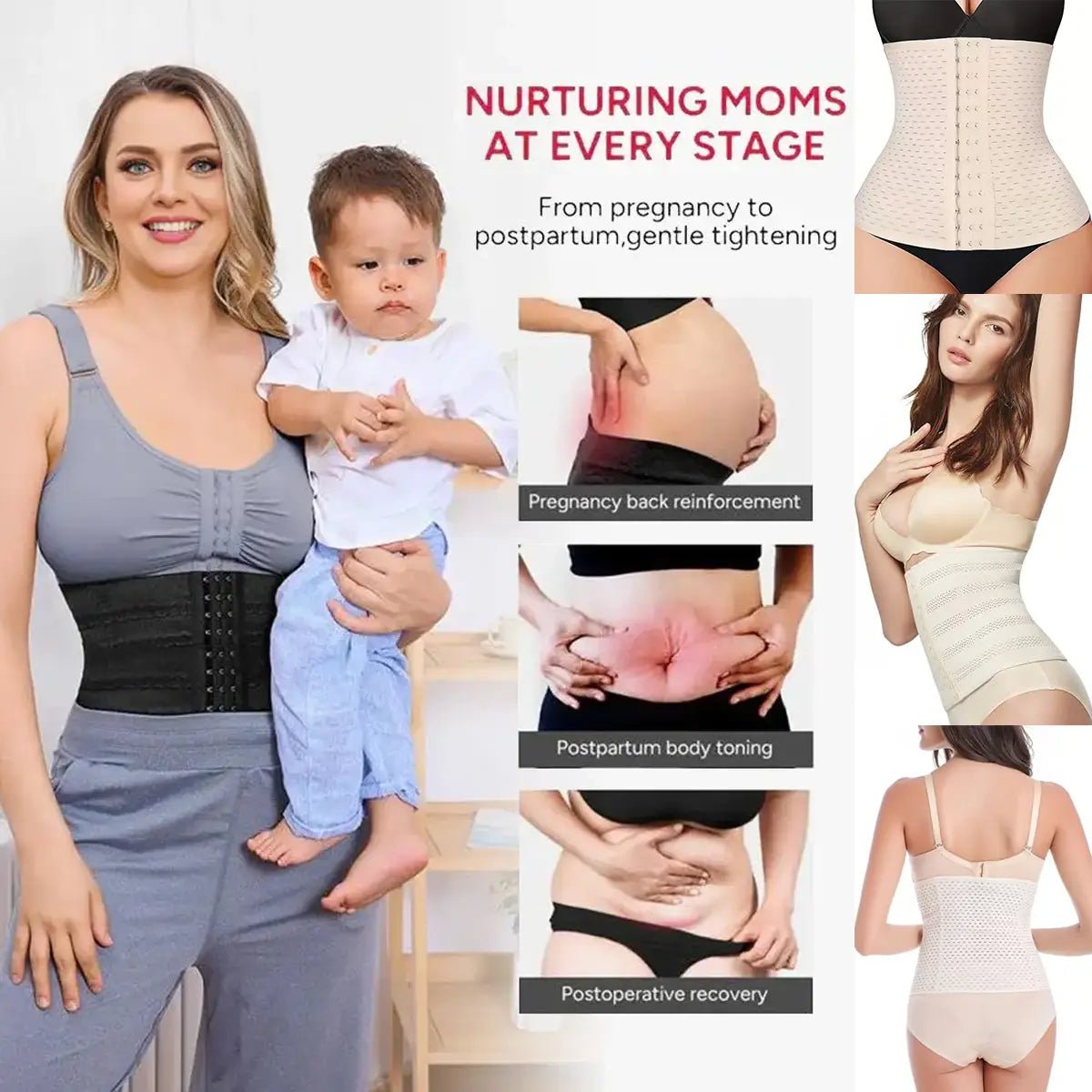 Slim Fit Waist Shaper Belt – Tummy Control Adjustable Body Shaper